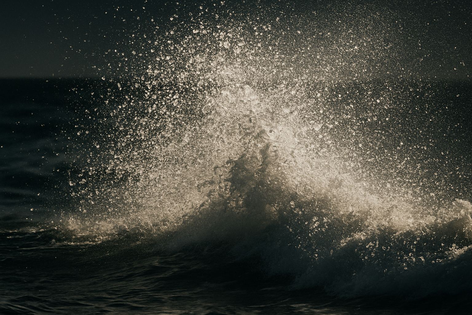 Water and light. Coastal surface and light, photographed as material.